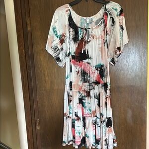 Nine West Multicolor Abstract Dress